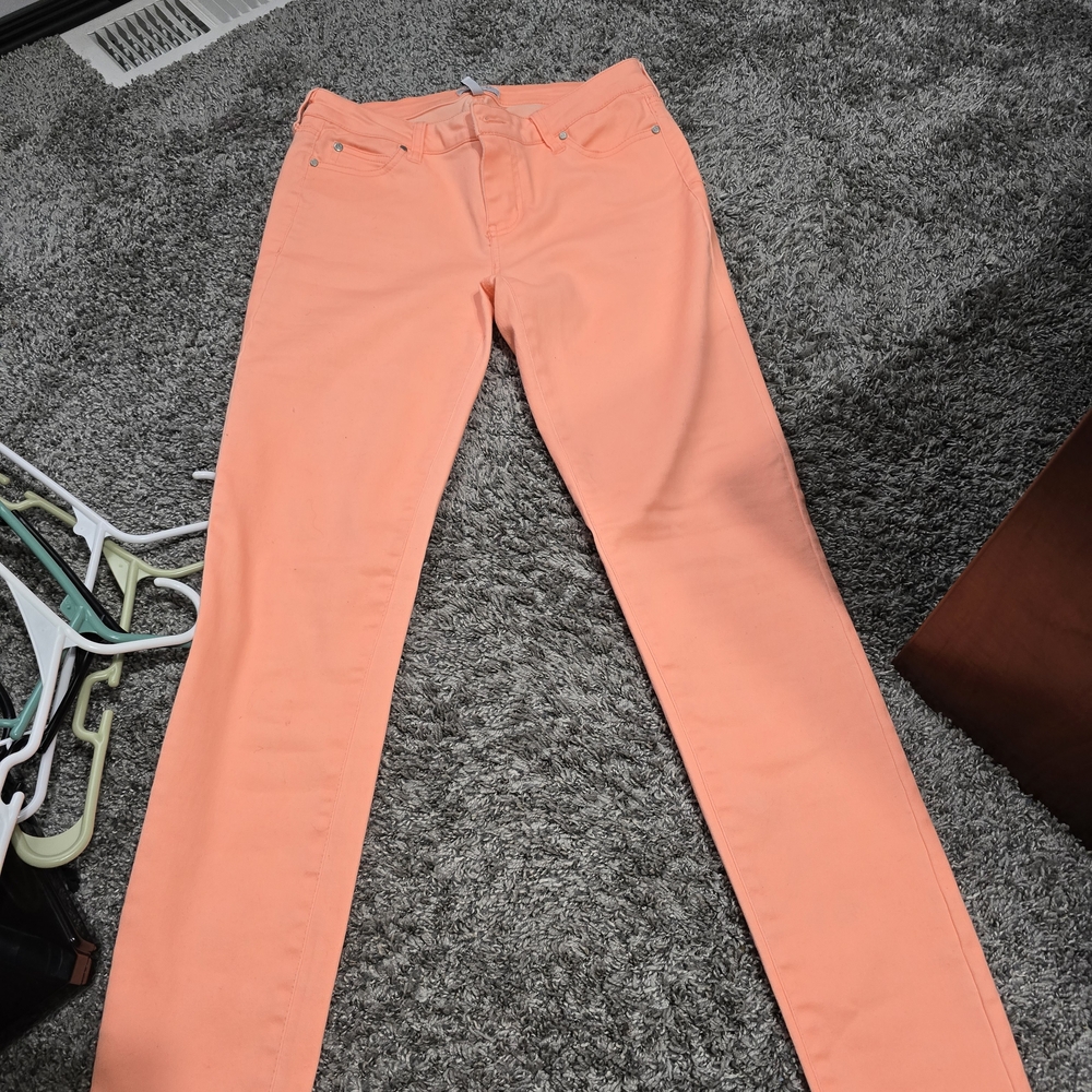 Celebrity Pink Peach-Orange Slim Jeans